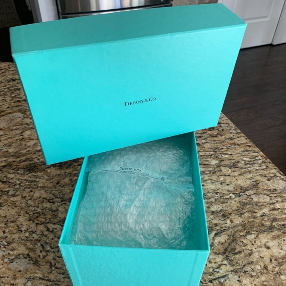 Tiffany & Co. Riedel stemless wine glasses